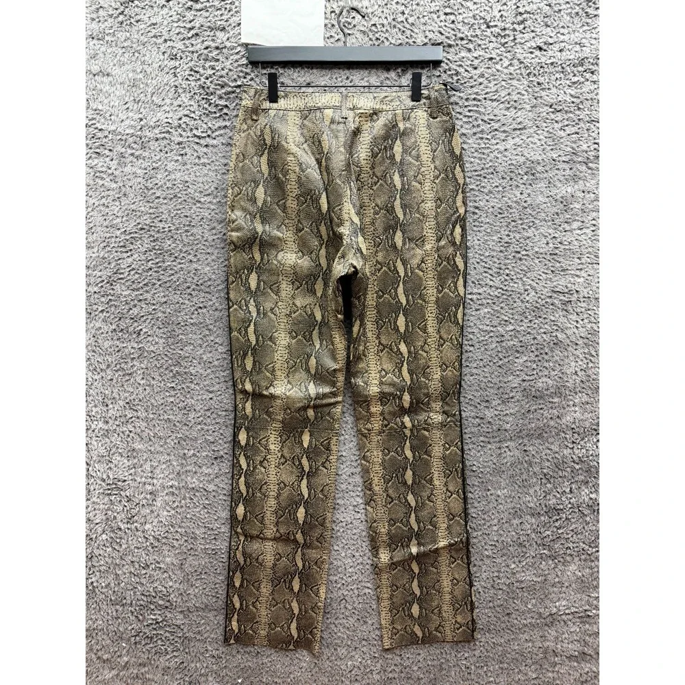 Vintage Y2k Harley-Davidson Genuine Leather Snakeskin Pants Womens Size 29 x 34